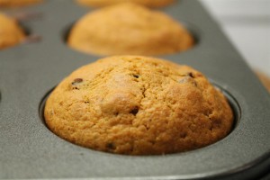 Sütőtökös muffin mazsolával
